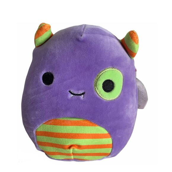 Squishmallow Marvin Monster 7" Halloween Plush Stuffed Animal Purple Alien Green - Picture 1 of 12
